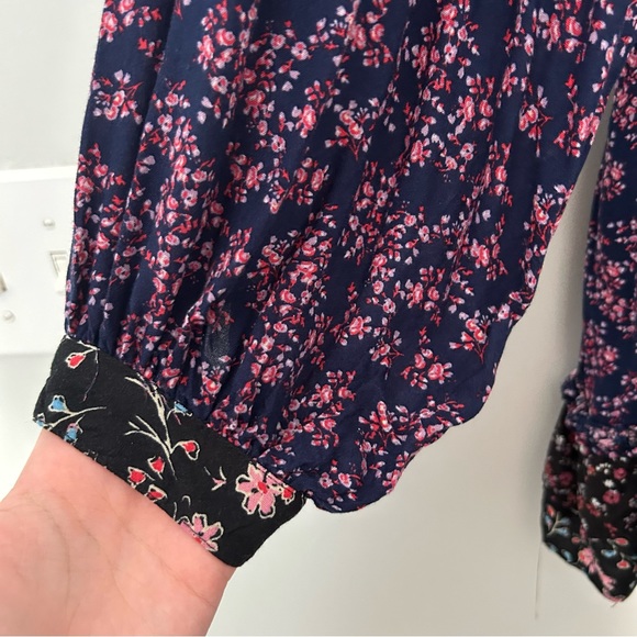 Free People Lost In You Purple Floral Printed Tunic Mini Dress - Picture 5 of 8